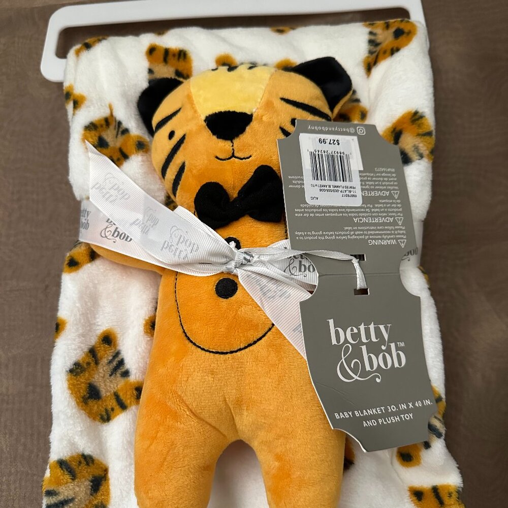 NWT Betty & Bob Baby Blanket and Plush Toy